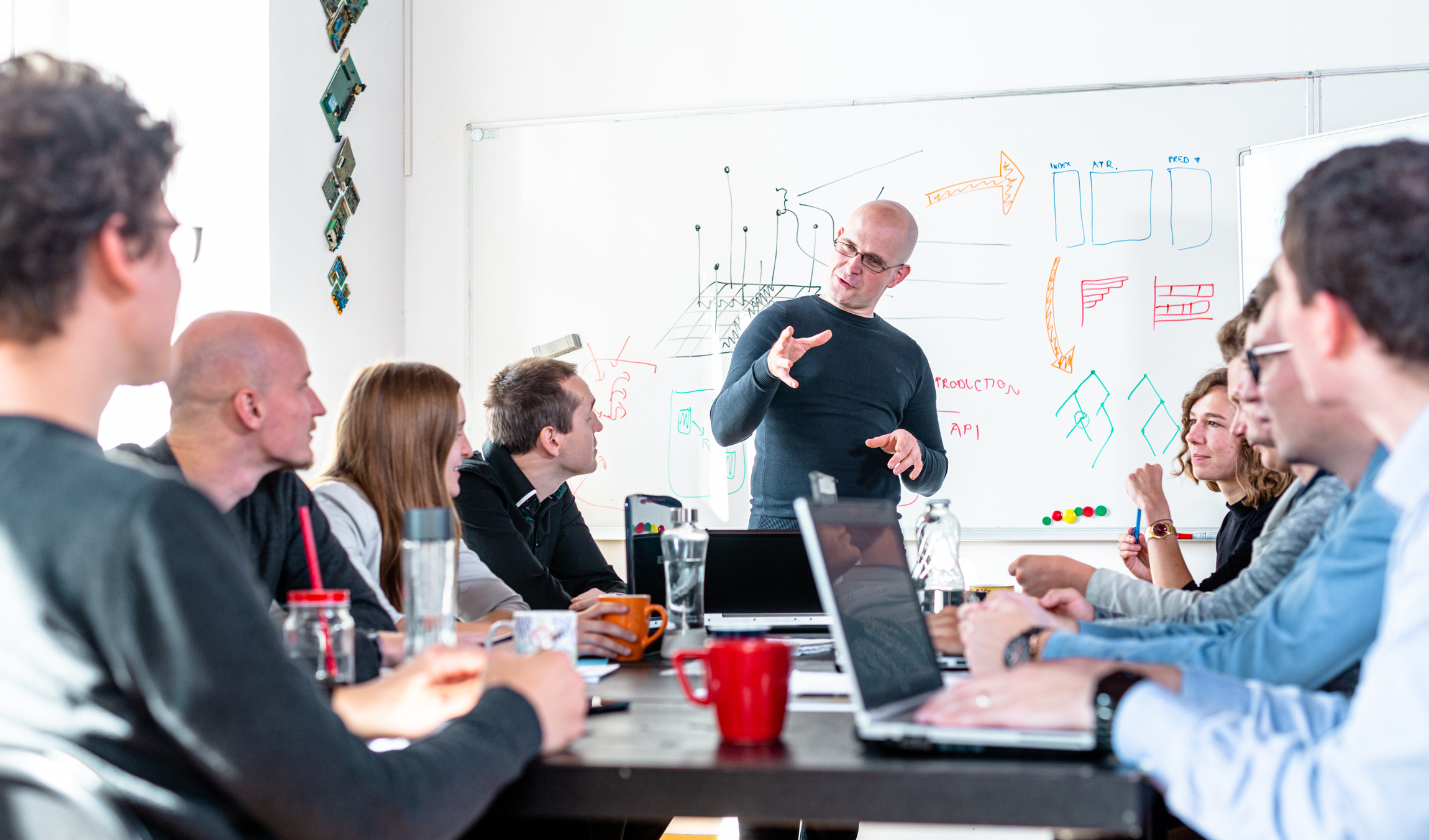 Relaxed Informal IT Business Startup Company Team Meeting.